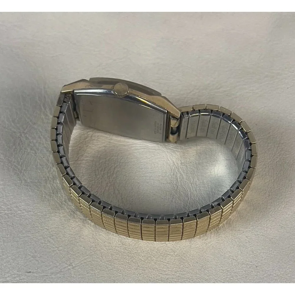 Vintage BULOVA L9 Men's Square Watch 10K Rolled Gold Parts/Repair 17 Jewels - Picture 6 of 9